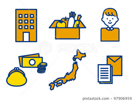 Simple hometown tax icon set 97906959