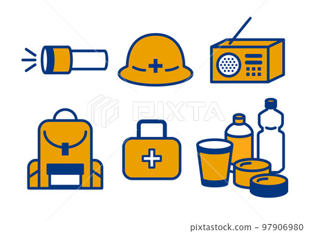 簡單的防災圖標集 97906980