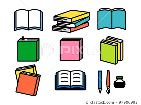 simple book icon set 97906992