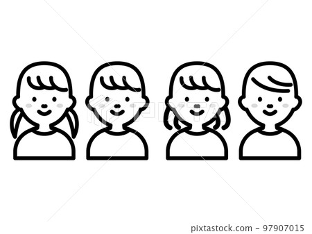 Simple person icon set children 97907015