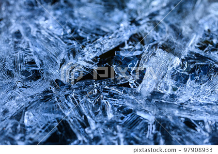 Close-up image of frozen water surface 97908933