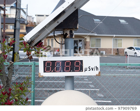 Outdoor radiation dosimeters in Hirono, Fukushima Prefecture 97909769