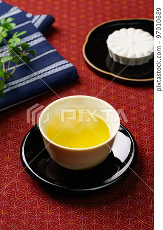 hot tea and sweets 97910889