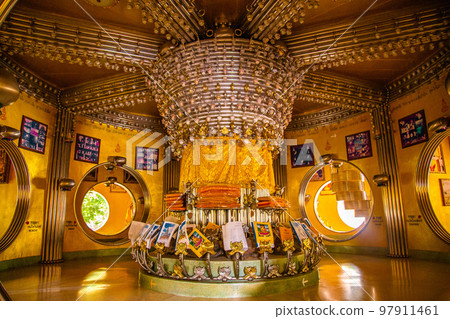 Phra Maha Chedi Tripob Trimongkol steel pagoda in Hat Yai, Songkhla, Thailand  97911461