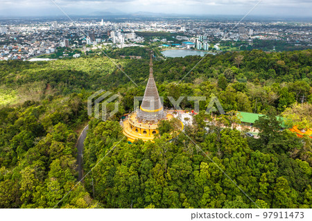 Phra Maha Chedi Tripob Trimongkol steel pagoda in Hat Yai, Songkhla, Thailand Phra Maha Chedi Tripob Trimongkol steel pagoda in Hat Yai, Songkhla, Thailand 97911473