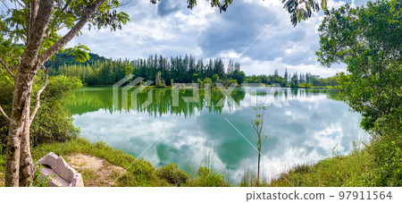 Aerial view of Liwong Lake in Songkhla, Thailand Aerial view of Liwong Lake in Songkhla, Thailand 97911564