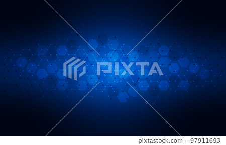 Abstract technology background and design element with hexagons pattern and geometric shapes for your drafting Abstract technology background and design element with hexagons pattern and geometric shapes for your drafting 97911693