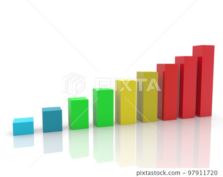 Color business chart on white Color business chart on white 97911720