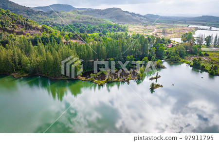 Aerial view of Liwong Lake in Songkhla, Thailand Aerial view of Liwong Lake in Songkhla, Thailand 97911795
