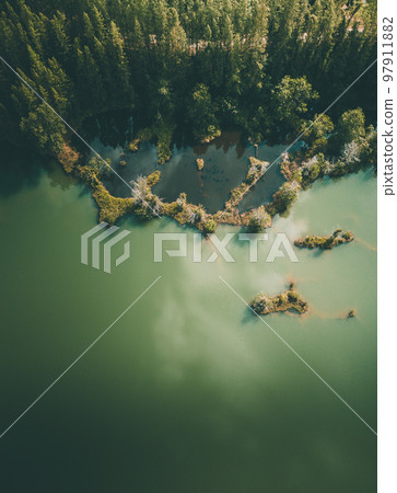 Aerial view of Liwong Lake in Songkhla, Thailand Aerial view of Liwong Lake in Songkhla, Thailand 97911882