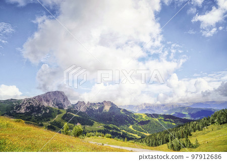 Mountain landscape from Austria with the alps Mountain landscape from Austria with the alps 97912686