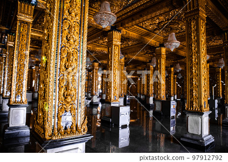 Wat Chantaram and Wat Tha Sung temple, Crystal Sanctuary 100 m long, in Uthai Thani, Thailand Wat Chantaram and Wat Tha Sung temple, Crystal Sanctuary 100 m long, in Uthai Thani, Thailand 97912792