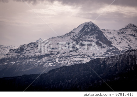 The amazing landscape of the Swiss Alps - beautiful Switzerland 97913415