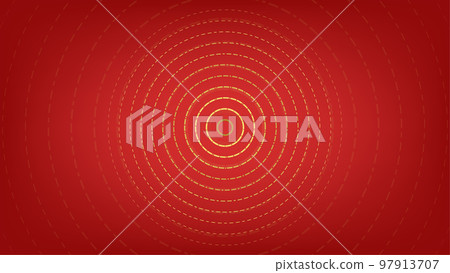 Red background and golden border with space. Lunar new year concept, Chinese new year background. vector. 97913707