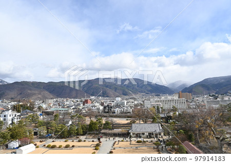 A view from the top floor of Matsumoto Castle, a national treasure 97914183