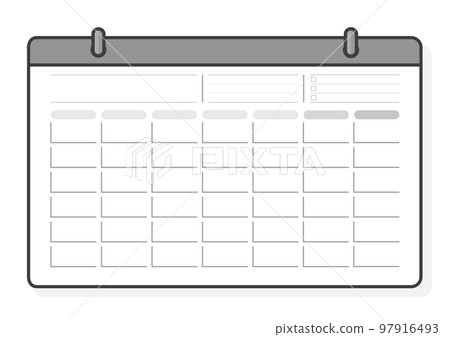 Textless Calendar Template - Monthly Calendar Starting Monday - To-Do List Textless Calendar Template - Monthly Calendar Starting Monday - To-Do List 97916493