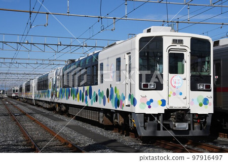634 type of Tobu Railway Skytree Train stopping at the depot 97916497