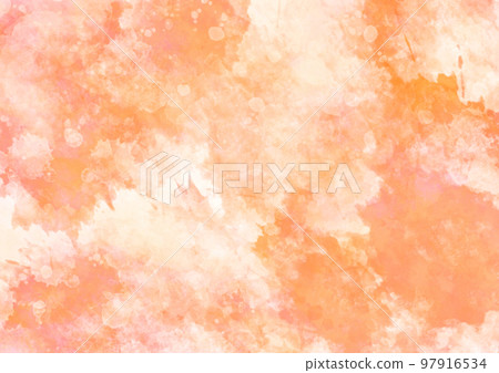 飛濺狀橙色水彩背景素材 飛濺狀橙色水彩背景素材 97916534