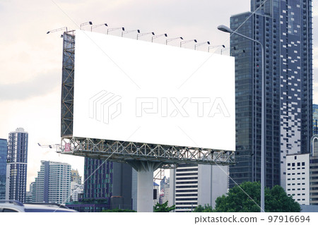 billboard or advertising poster on building for advertisement concept background 97916694