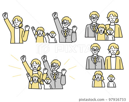 Family illustration (question, solution, know, learn, child, education) Family illustration (question, solution, know, learn, child, education) 97916733
