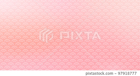 Seigaiha pattern Pink spring background illustration 97918777
