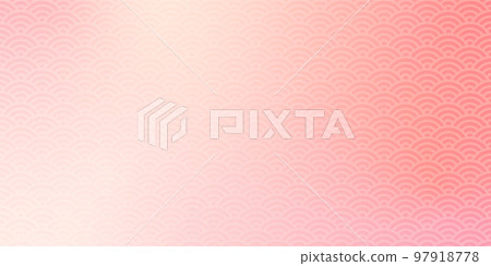 Seigaiha pattern Pink spring background illustration 97918778