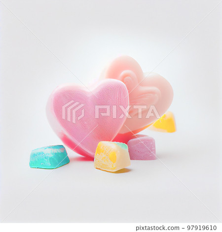 Close up shot of sweets for Valentine's Day background with copy space. Gift ideas for Valentine. 97919610