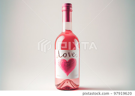 Close up shot of wine for Valentine's Day background with copy space. Gift ideas for Valentine. Close up shot of wine for Valentine's Day background with copy space. Gift ideas for Valentine. 97919620
