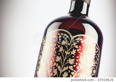 Close up shot of wine for Valentine's Day background with copy space. Gift ideas for Valentine. Close up shot of wine for Valentine's Day background with copy space. Gift ideas for Valentine. 97919629