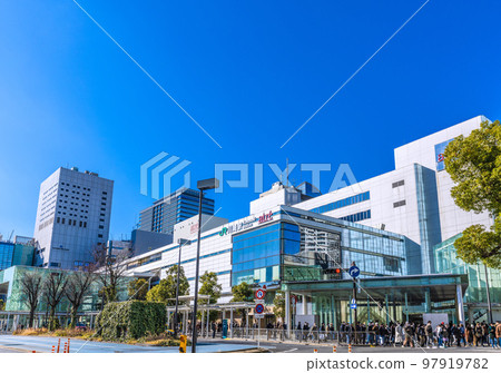 Kawasaki Cityscape, Japan View of Kawasaki Station on New Year's Day. The appearance of people heading to Kawasaki Daishi etc. = January 3 Kawasaki Cityscape, Japan View of Kawasaki Station on New Year's Day. The appearance of people heading to Kawasaki Daishi etc. = January 3 97919782