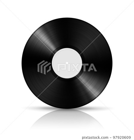 Vinyl record isolated on white background 97920609