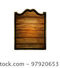 Vector realistic illustration of wooden signboard isolated 97920653