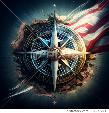 America usa stars and stripes flag stylized Vector Image