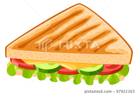 Sandwich cartoon icon. Lunch vegetable snack meal 97922163