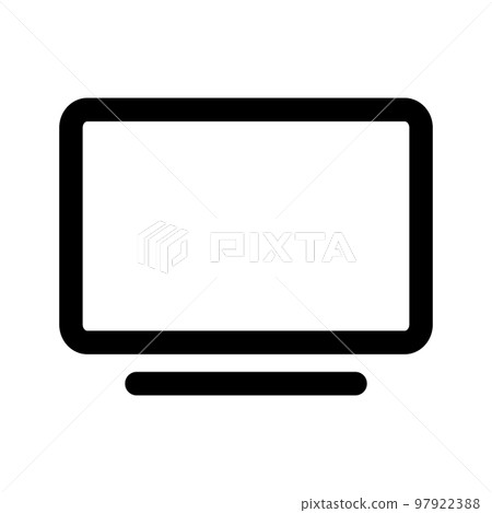 Tv icon line isolated on white background. Black flat thin icon on modern outline style. Linear symbol and editable stroke. Simple and pixel perfect stroke vector illustration Tv icon line isolated on white background. Black flat thin icon on modern outline style. Linear symbol and editable stroke. Simple and pixel perfect stroke vector illustration 97922388
