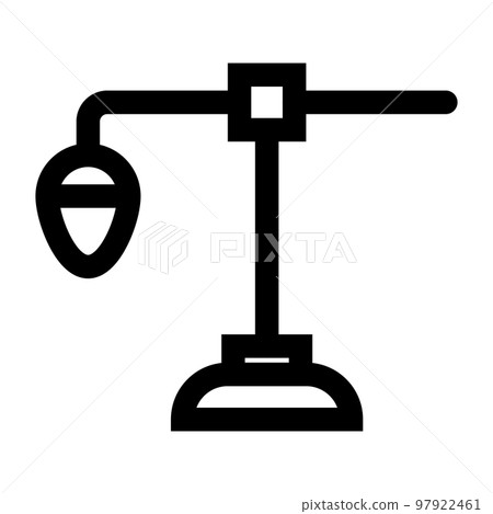 Lamp icon line isolated on white background. Black flat thin icon on modern outline style. Linear symbol and editable stroke. Simple and pixel perfect stroke vector illustration. 97922461