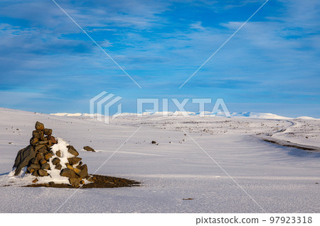 Autumn and the first snow in the mountains of north-east Iceland Autumn and the first snow in the mountains of north-east Iceland 97923318