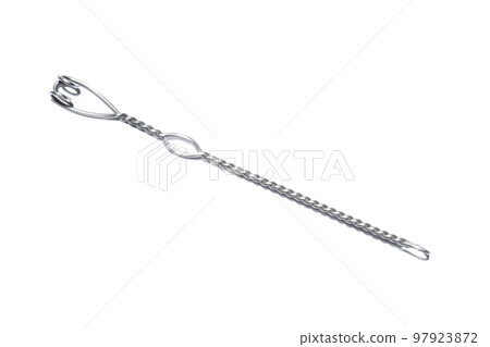Logopedic probe for speech therapy isolated on white, top view Logopedic probe for speech therapy isolated on white, top view 97923872