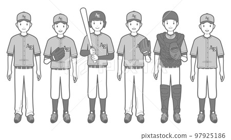 Vector illustration of a baseball player 97925186