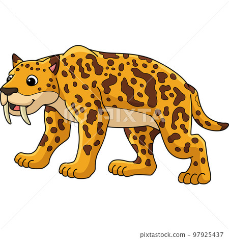 Smilodon Animal Cartoon Colored Clipart Smilodon Animal Cartoon Colored Clipart 97925437