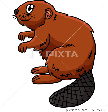 Beaver Marine Animal Cartoon Colored Clipart  97925462