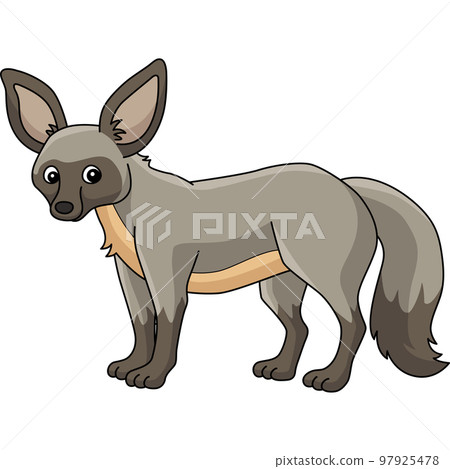 Bat-Eared Fox Animal Cartoon Colored Clipart Bat-Eared Fox Animal Cartoon Colored Clipart 97925478