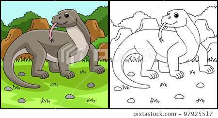 komodo dragon coloring pages