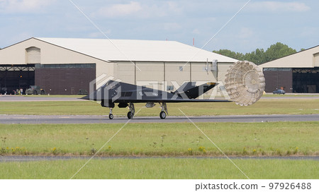 US Air Force F-117 Nighthawk landing US Air Force F-117 Nighthawk landing 97926488