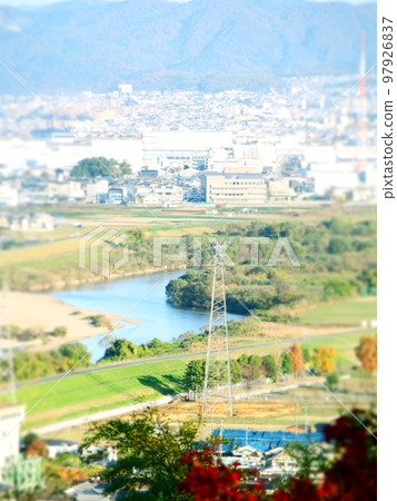 The view from the hill Tilt shift The view from the hill Tilt shift 97926837