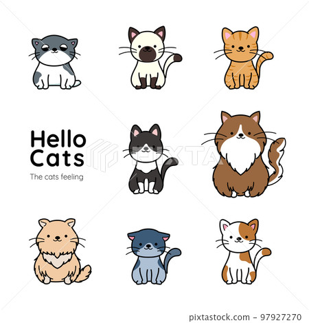 cat expression icon 97927270