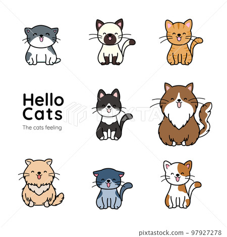 貓的面部表情圖標 Joy 97927278