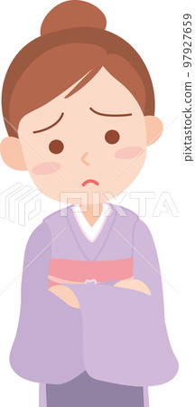 Nakai-san _ facial expression _ worried - Stock Illustration