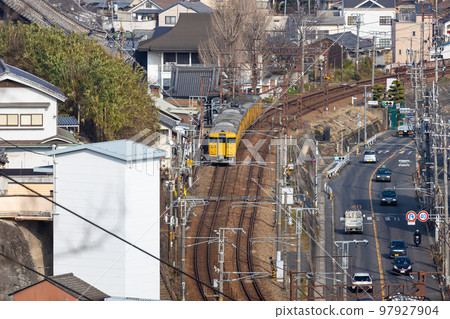 EOSR6. Hiroshima Onomichi, flashy JR train. EOSR6. Hiroshima Onomichi, flashy JR train. 97927904