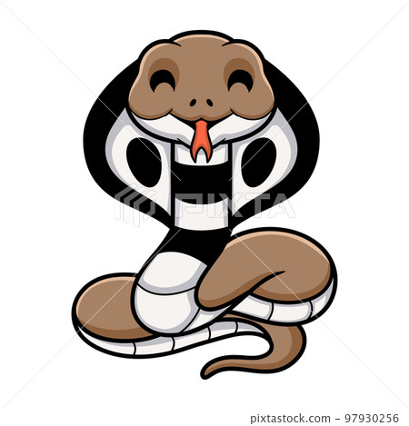 Cute indian king cobra cartoon Cute indian king cobra cartoon 97930256